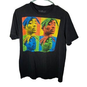 Tupac Rap Artist T-shirt Men's Black 2013‎ Size Large